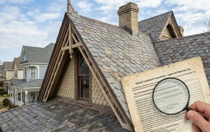 roofing material needs to be on the list of landmark acceptable materials