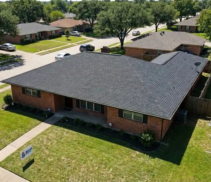 new-gaf-class-4-roof-buckner-terracs-dallas service illustration showing a new GAF class 4 roof installed in buckner terrace in dallas