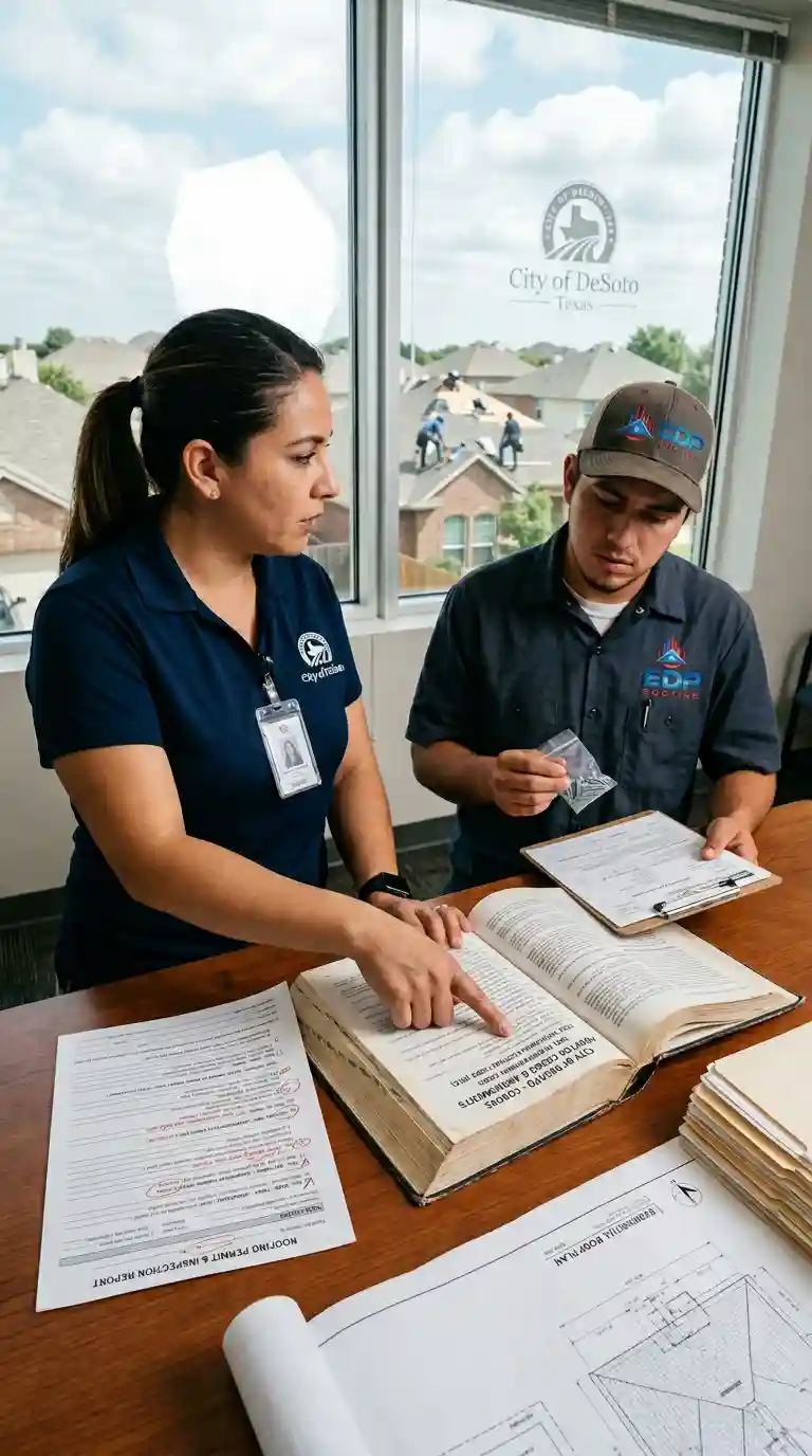 Illustration of our EDP Roofing crew understanding and operating under the 2021 International Codes and the 2023 National Electrical Code