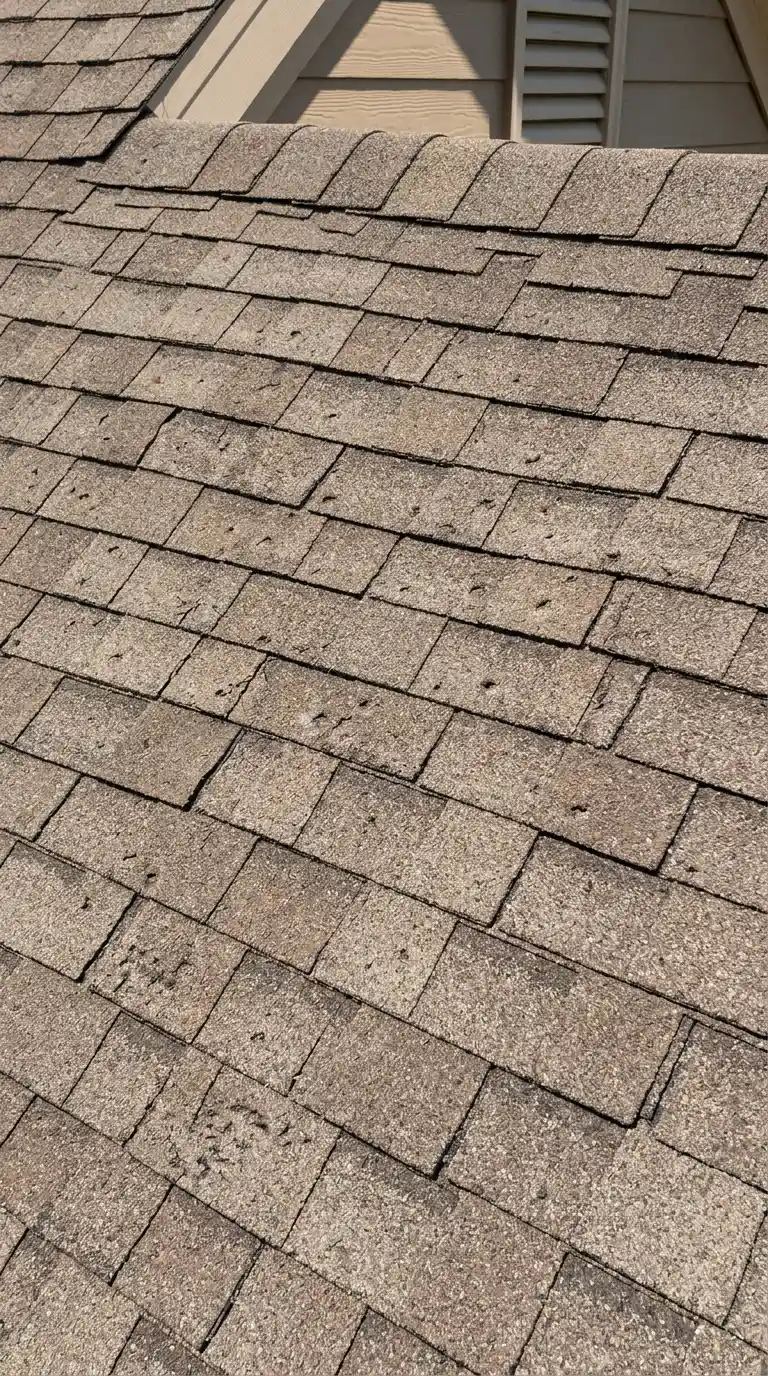 Showing possible damage to roof after hail storm