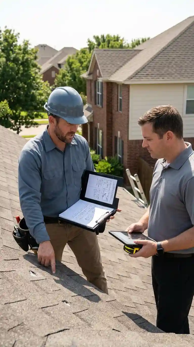 Illustrating minor hail damage on a Mansfield tx home